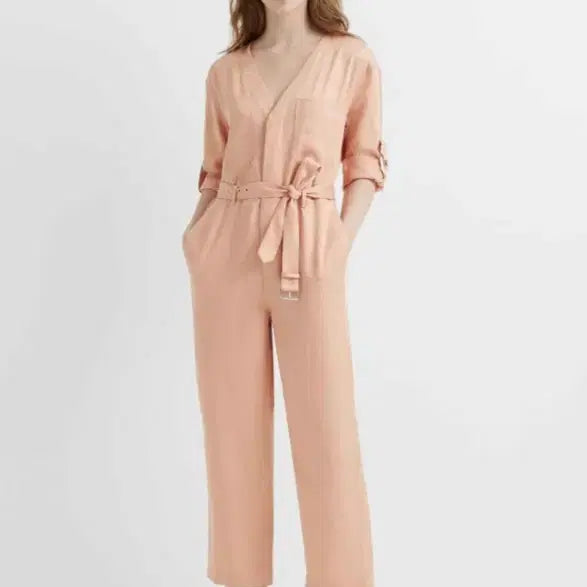 [BUNJANG] Club Monaco Tencel Belted Jumpsuit / 클럽모나코 리오셀 벨티드 점프수트 0