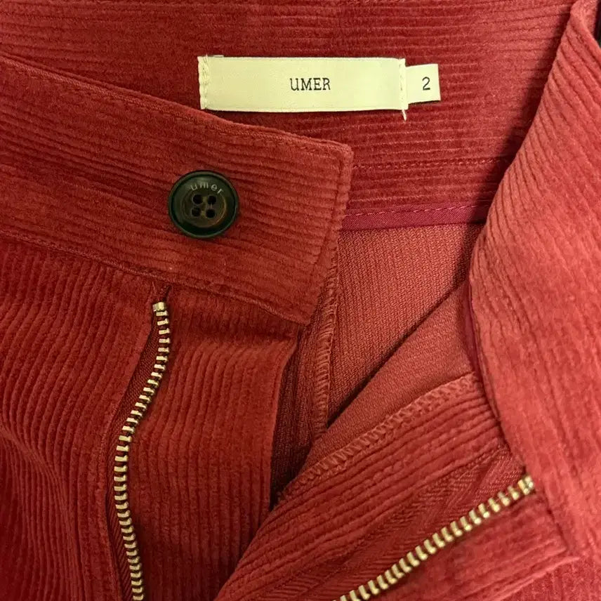 [BUNJANG] YUMMER Sicily Corduroy Pants Burgundy Size 2 / 유메르 시칠리 코듀로이 팬츠 버건디 2 사이즈