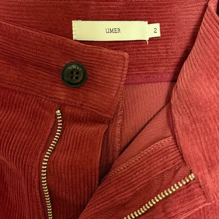 [BUNJANG] YUMMER Sicily Corduroy Pants Burgundy Size 2 / 유메르 시칠리 코듀로이 팬츠 버건디 2 사이즈