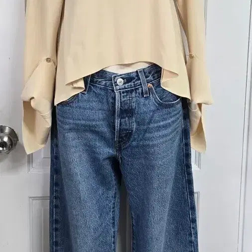 [BUNJANG] J. Chung Signature Half-Zip Blouse / 제이청 시그니처 하프집업 블라우스