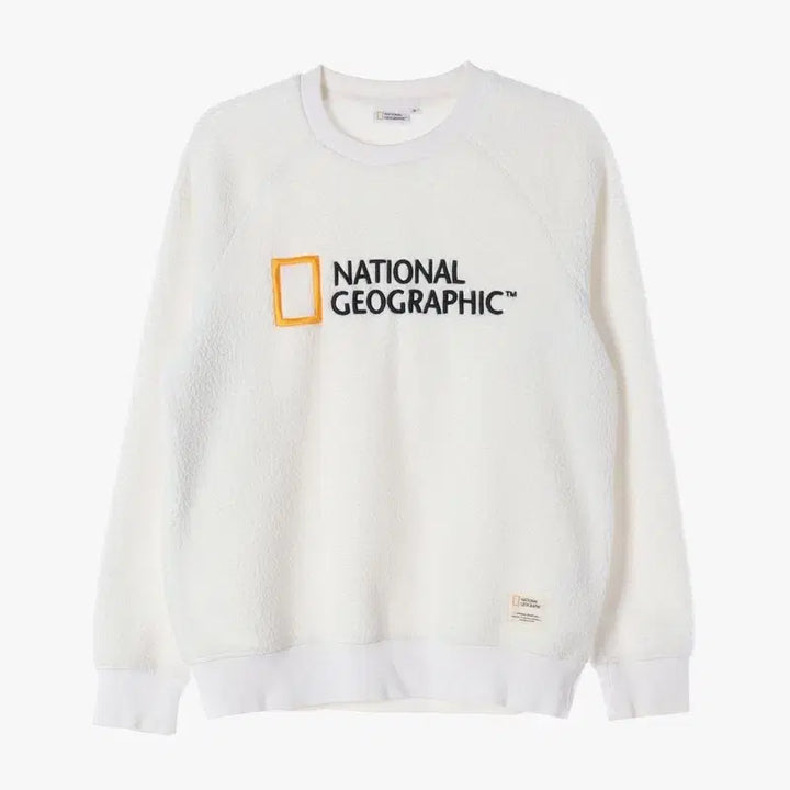 [BUNJANG] National Geographic Fleece Sweatshirt M / 내셔널지오그래픽 로고 뽀글이 플리스 맨투맨 M