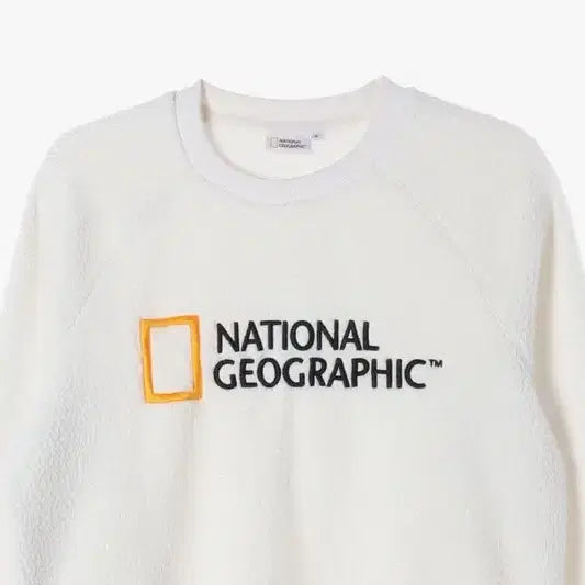 [BUNJANG] National Geographic Fleece Sweatshirt M / 내셔널지오그래픽 로고 뽀글이 플리스 맨투맨 M