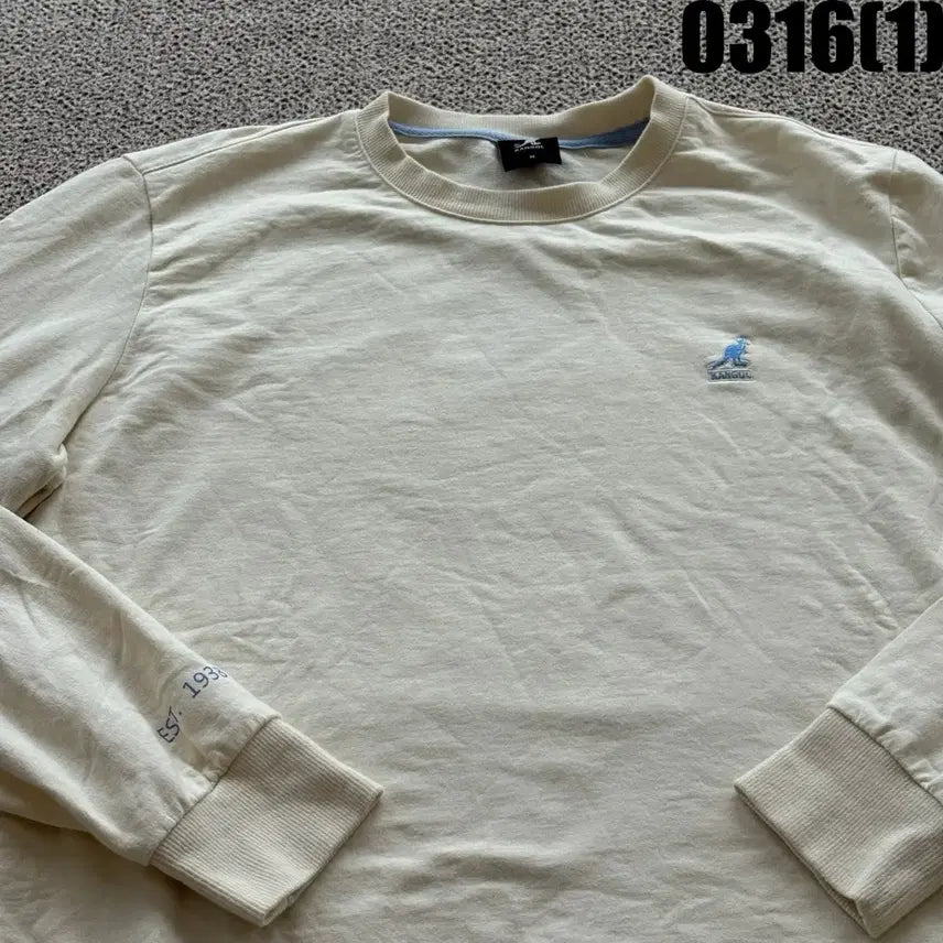 [SOLD OUT] 캉골 아이보리 맨투맨 티셔츠 M