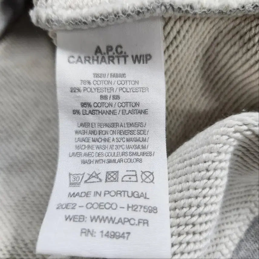[BUNJANG] A.P.C. x Carhartt Hoodie Gray Men&