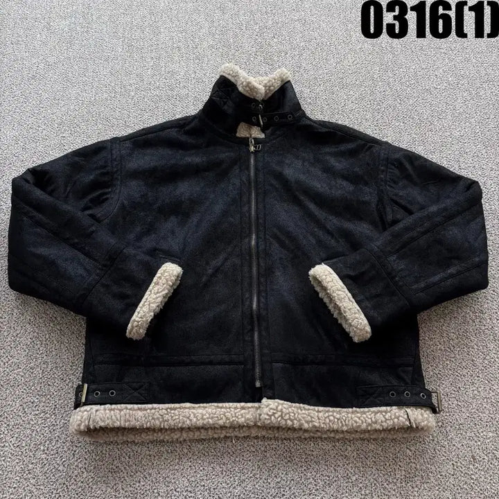 [SOLD OUT] 노모어 블랙 무스탕 스타일 자켓 L