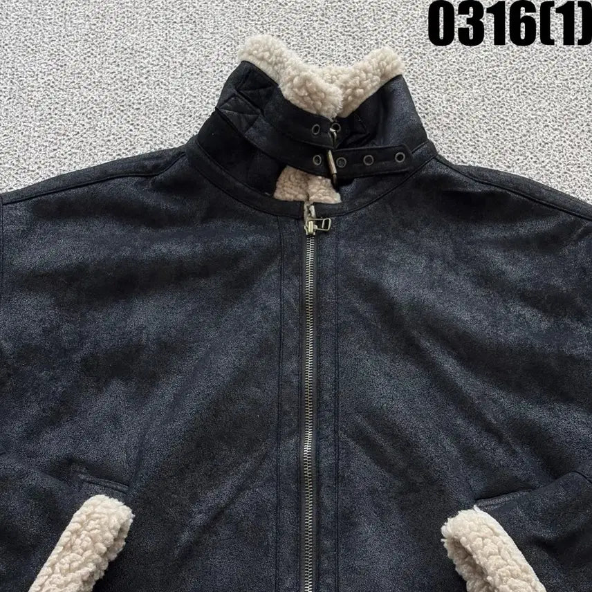 [SOLD OUT] 노모어 블랙 무스탕 스타일 자켓 L
