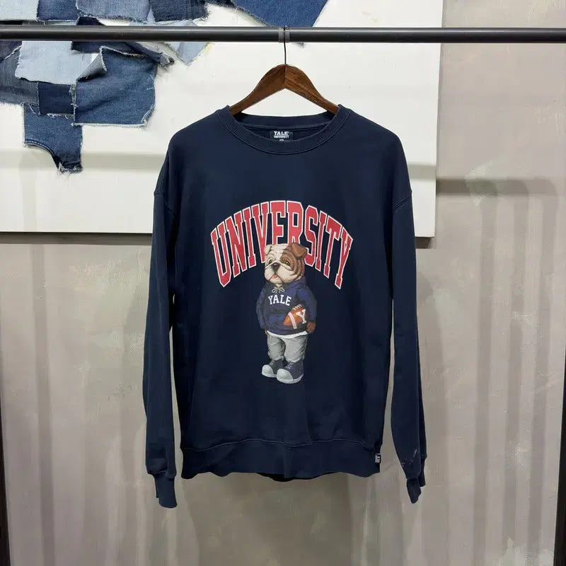 [BUNJANG] Yale Casual Street Big Printing Sweatshirt / (105) 예일 캐주얼 스트릿 빅프린팅 맨투맨 긴팔티