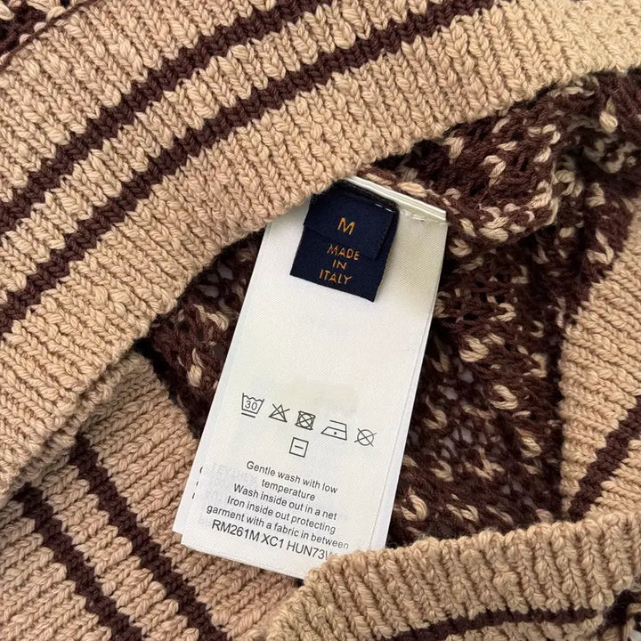 [BUNJANG] Louis Vuitton Knit Collar T-Shirt Wool Unisex / 루이비통 니트 카라티셔츠 울 남녀사이즈 캐쥬얼 스타일 여름