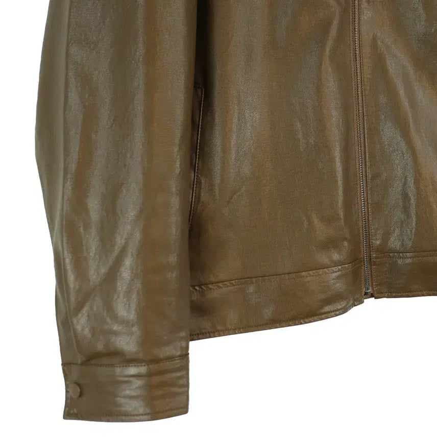 [BUNJANG] City Gee Eco Leather Bomber Jacket (L) / City Gee 에코레더 봄버 자켓 레더 점퍼 L