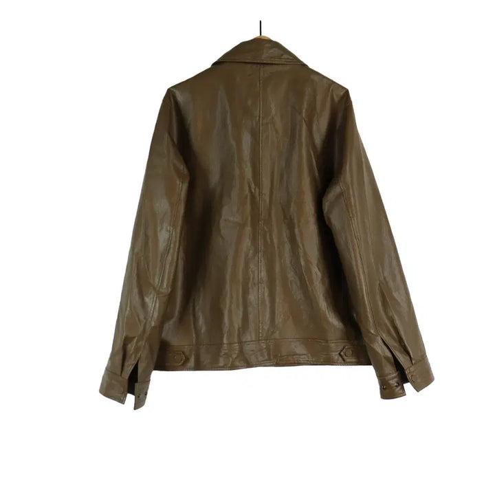 [BUNJANG] City Gee Eco Leather Bomber Jacket (L) / City Gee 에코레더 봄버 자켓 레더 점퍼 L