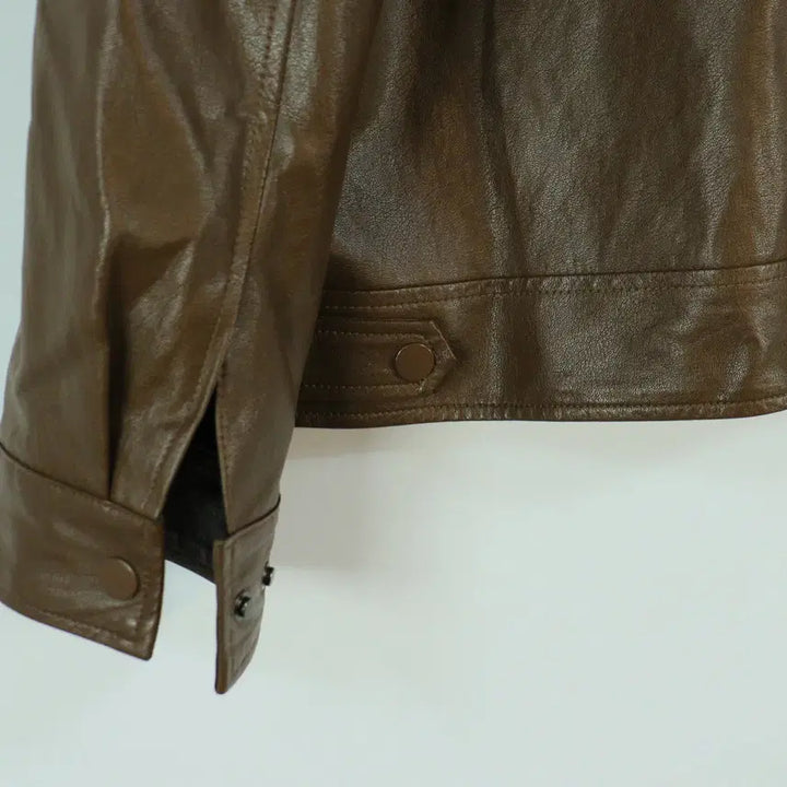 [BUNJANG] City Gee Eco Leather Bomber Jacket (L) / City Gee 에코레더 봄버 자켓 레더 점퍼 L