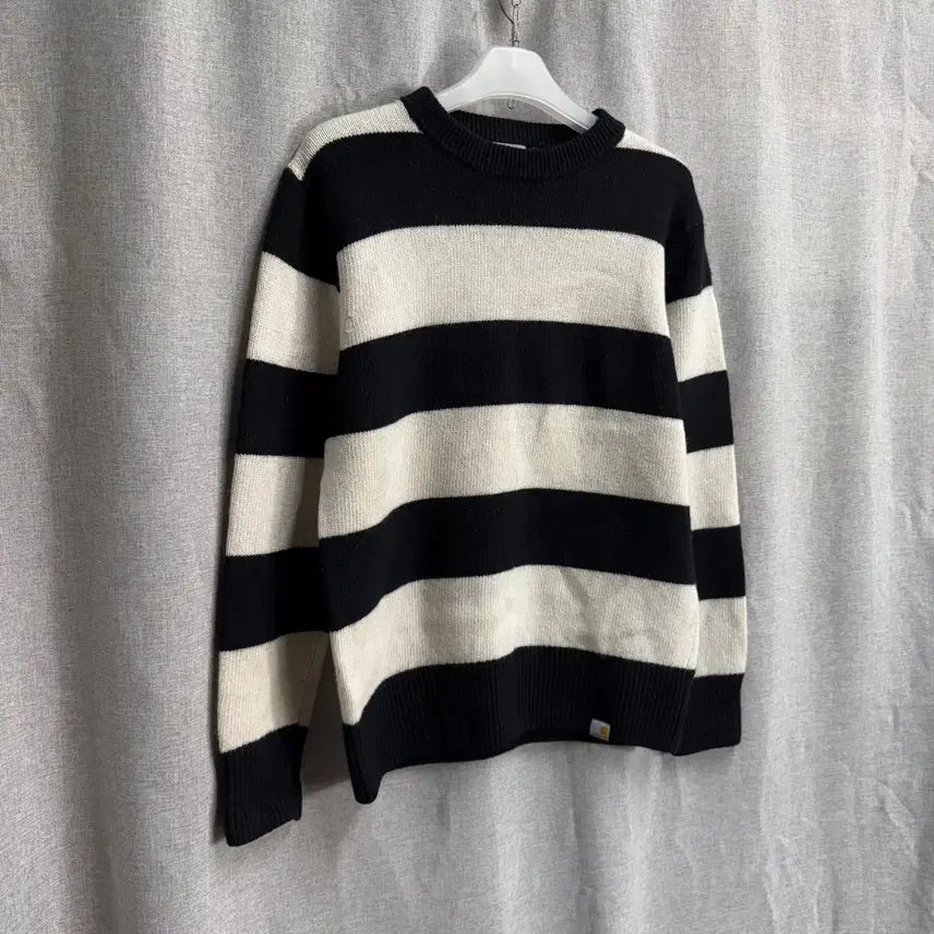 [BUNJANG] Carhartt WIP Alvin Stripe Knit Sweater / [L] 칼하트 WIP 알빈 스트라이프 긴팔 니트