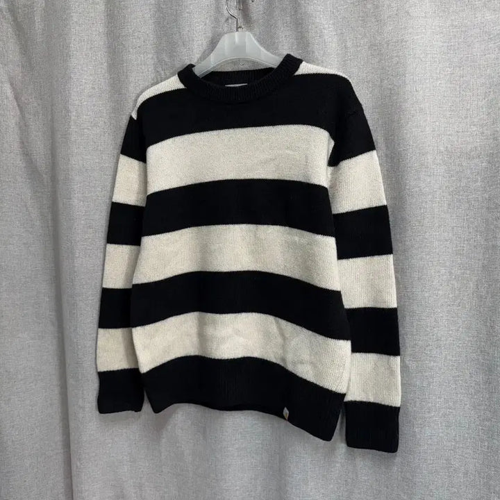 [BUNJANG] Carhartt WIP Alvin Stripe Knit Sweater / [L] 칼하트 WIP 알빈 스트라이프 긴팔 니트