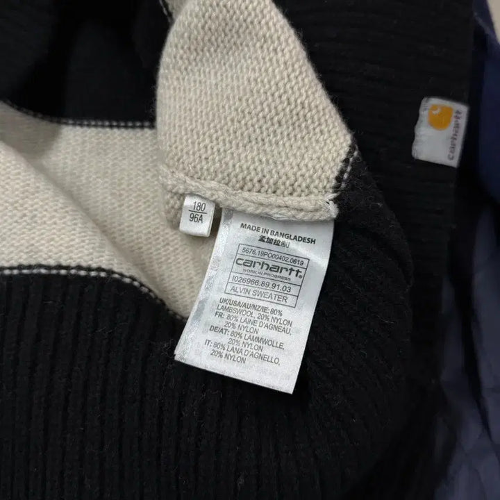[BUNJANG] Carhartt WIP Alvin Stripe Knit Sweater / [L] 칼하트 WIP 알빈 스트라이프 긴팔 니트