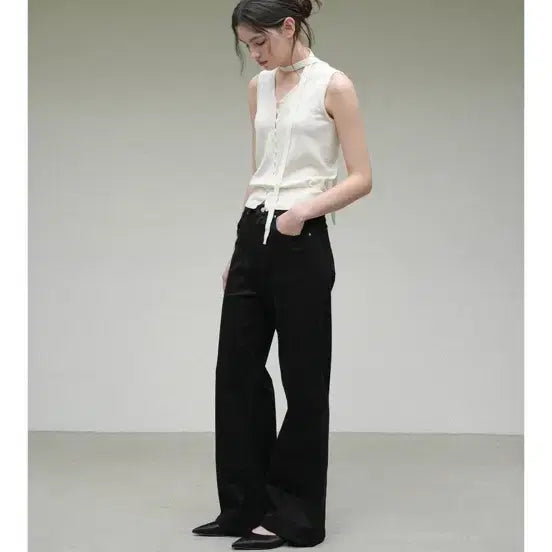 [BUNJANG] Prep for the Order Fenn Curved Leg Jeans - Black / [새상품] 프렙포더 Fenn curved leg jeans 블랙