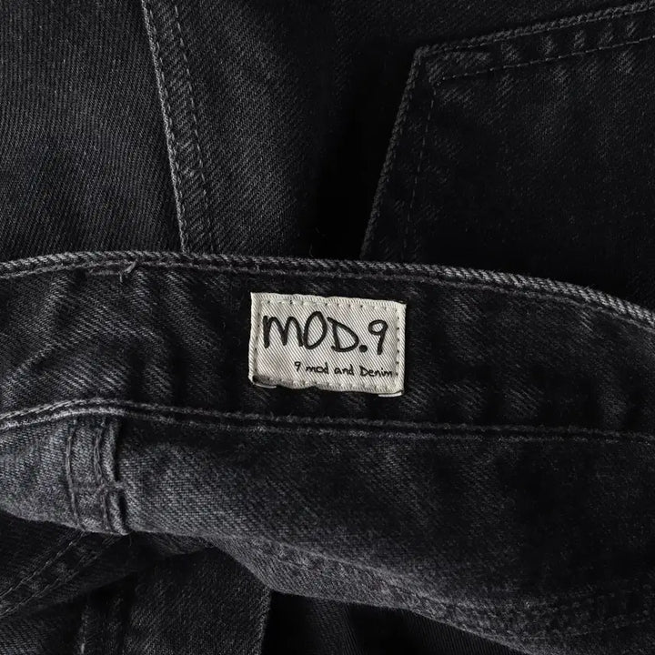 [BUNJANG] Mod9 21SS Straight Semi-Wide Black Denim Pants / 모드나인 21SS 스트레이트 세미 와이드 흑청 데님팬츠