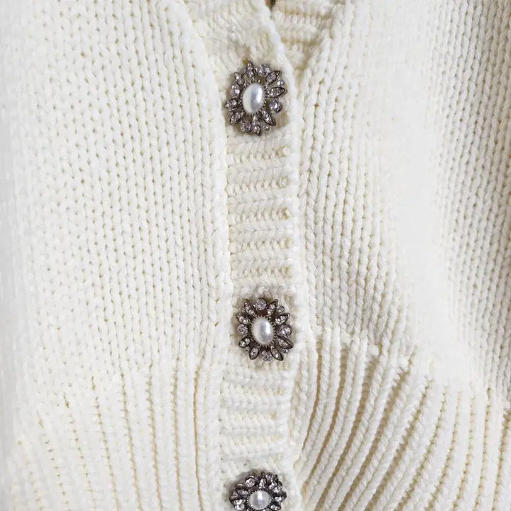 [BUNJANG] ZARA Pearl Button Volume Sleeve Cropped Cardigan / 자라 보석단추 볼륨소매 가디건66