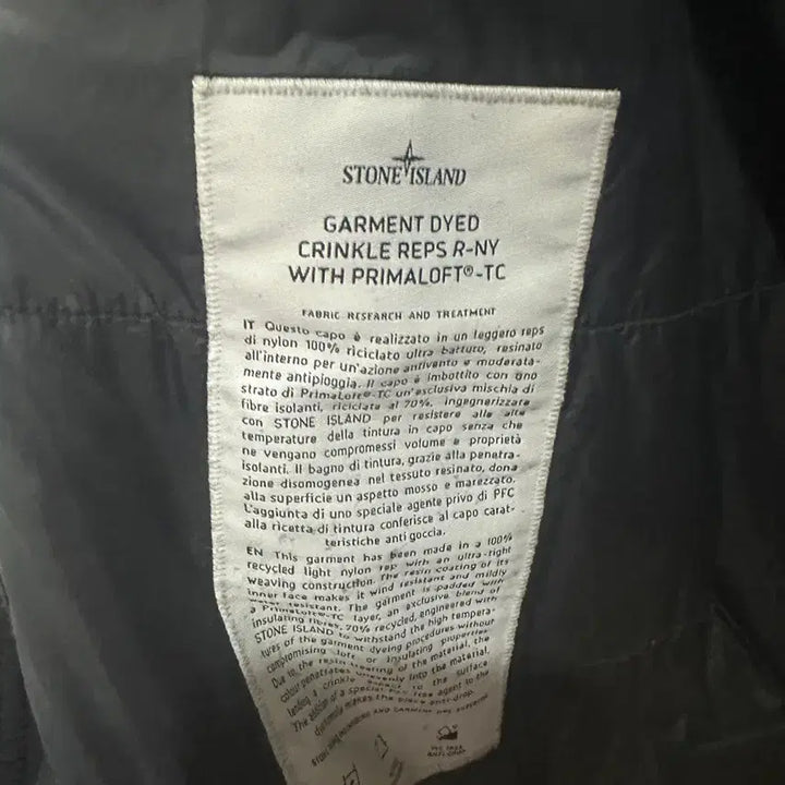[BUNJANG] Stone Island Crinkle Reps PrimaLoft XL Jacket / 스톤아일랜드 크링클랩스 프리마 로프트 XL
