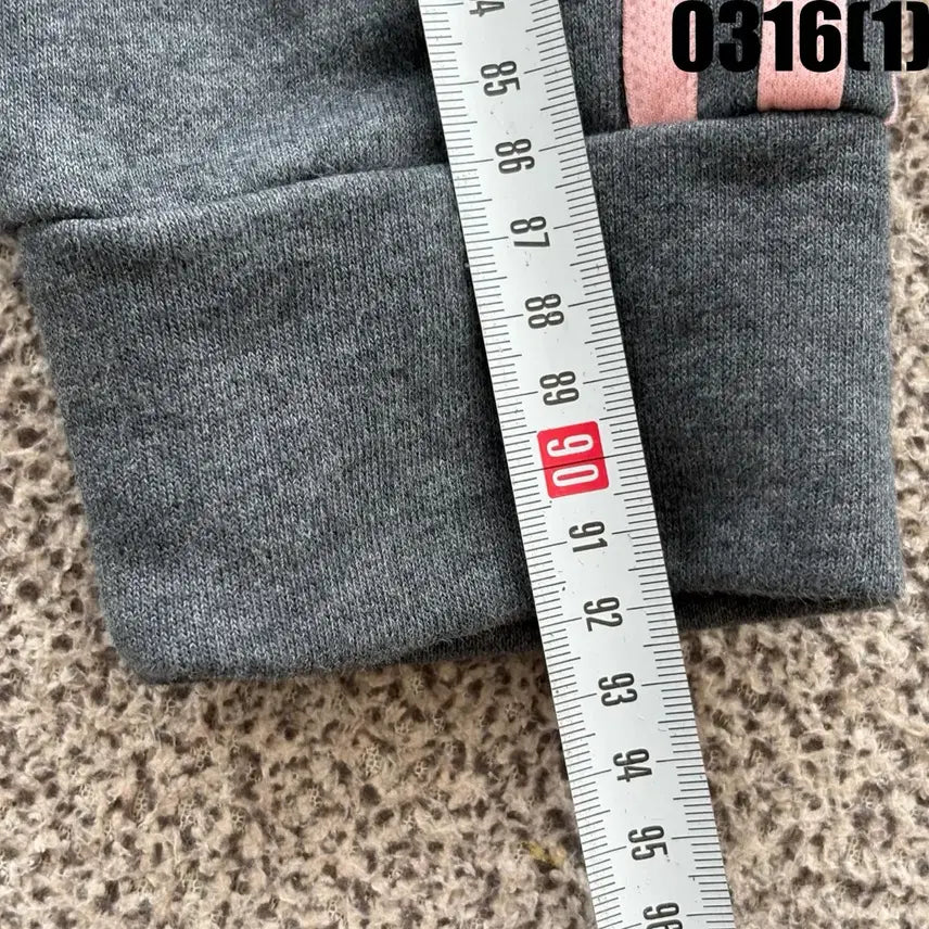 [SOLD OUT] 아디다스 회색 트레이닝 바지 핑크 라인 M