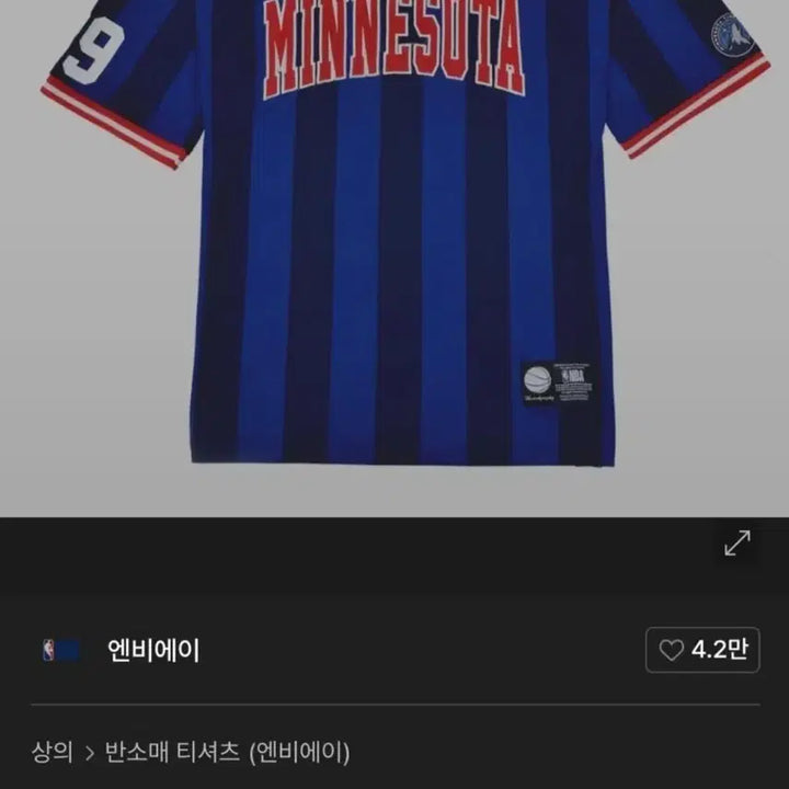 [BUNJANG] NBA Minnesota Stripe T-shirt / NBA 미네소타 스트라이프 반팔 티셔츠 M