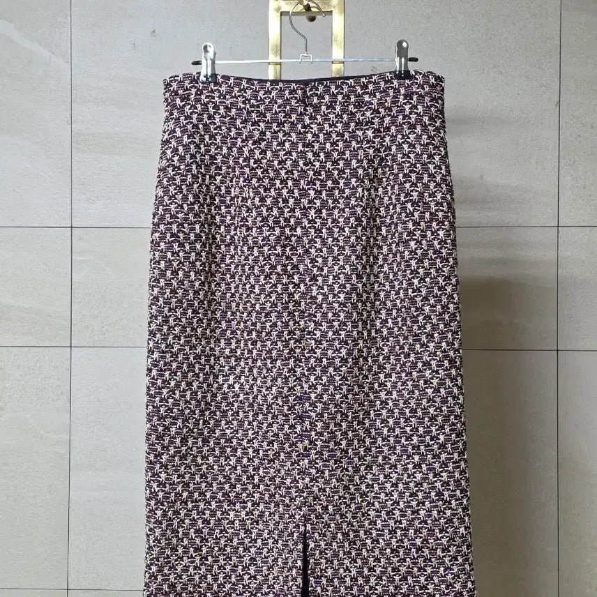 [BUNJANG] ST. JOHN Purple Metallic Jacket &amp; Skirt Set / ST. JOHN 센존 주얼 퍼플 메탈릭 자켓 &amp; 스커트 셋업