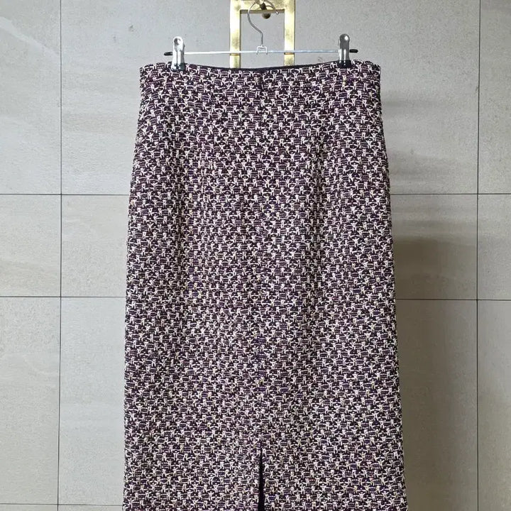 [BUNJANG] ST. JOHN Purple Metallic Jacket &amp; Skirt Set / ST. JOHN 센존 주얼 퍼플 메탈릭 자켓 &amp; 스커트 셋업