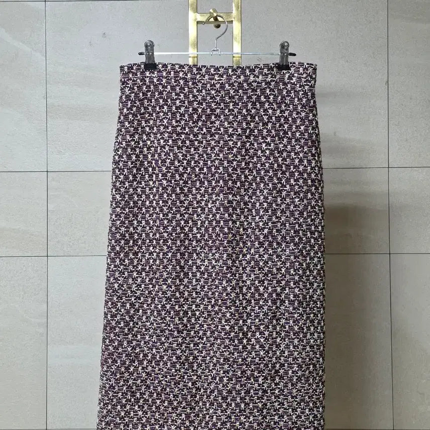 [BUNJANG] ST. JOHN Purple Metallic Jacket &amp; Skirt Set / ST. JOHN 센존 주얼 퍼플 메탈릭 자켓 &amp; 스커트 셋업
