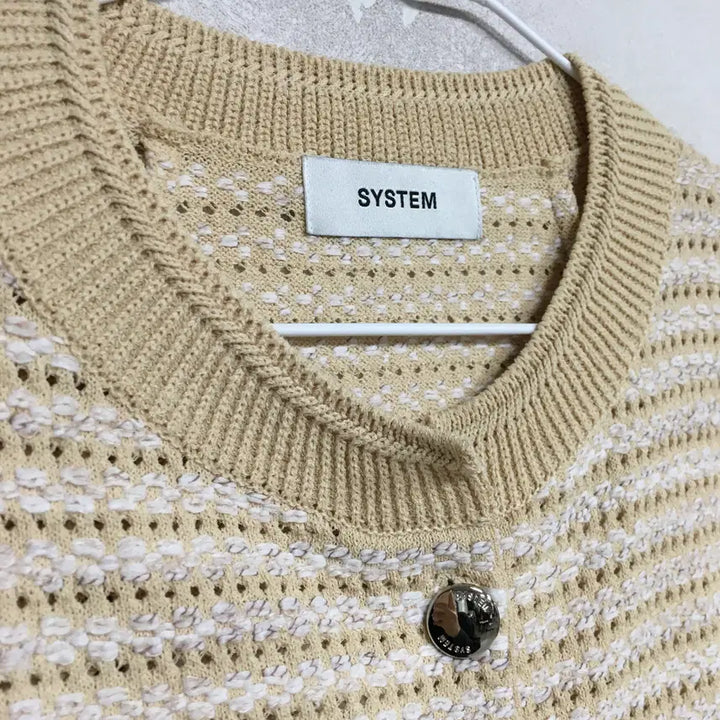 [BUNJANG] SYSTEM Tweed Short Sleeve Cardigan / 23 SYSTEM 시스템 트위드 반팔 가디건 90