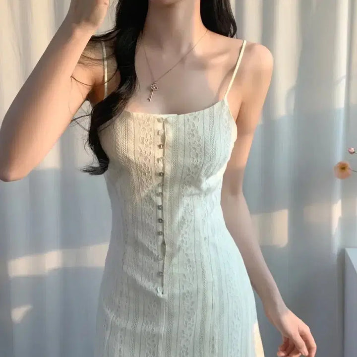 [BUNJANG] Karina Lace Bustier Dress / 카리나 레이스 뷔스티에 원피스 에이블리 지그재그 퍼빗 모던로브 아뜨랑스
