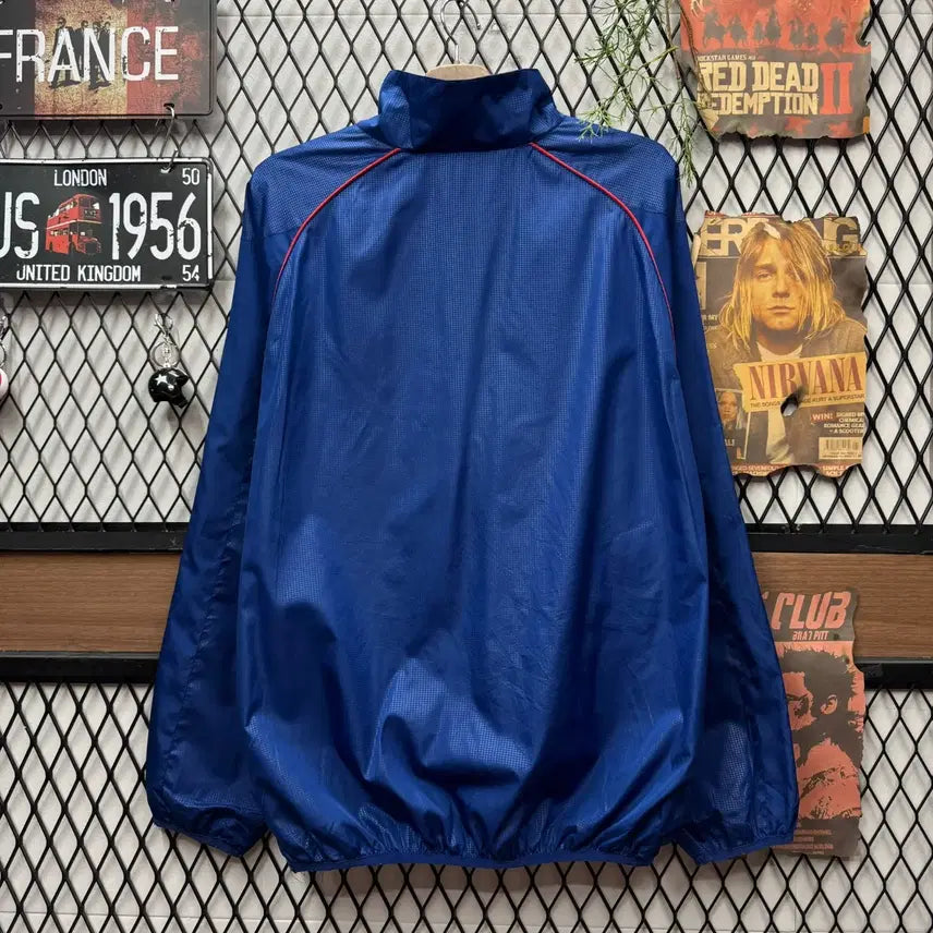 [BUNJANG] MLB X G-lll Chicago Cubs Windbreaker Jacket / MLB X G-lll 칼뱅크 시카고 컵 바람막이 전면 로고 포인트 블루