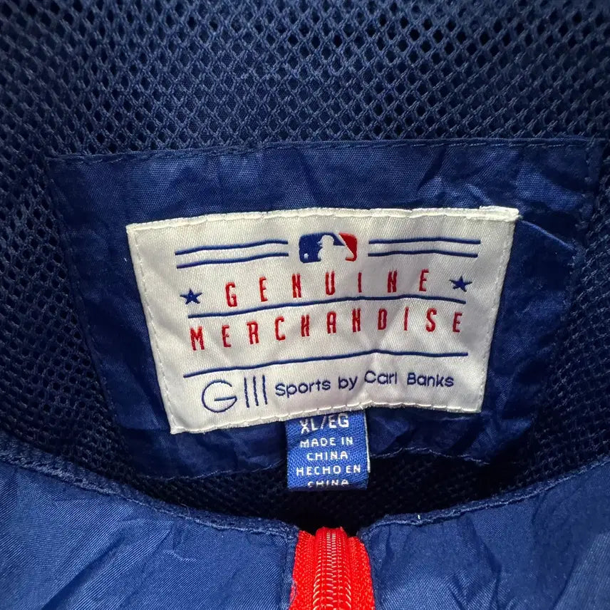 [BUNJANG] MLB X G-lll Chicago Cubs Windbreaker Jacket / MLB X G-lll 칼뱅크 시카고 컵 바람막이 전면 로고 포인트 블루