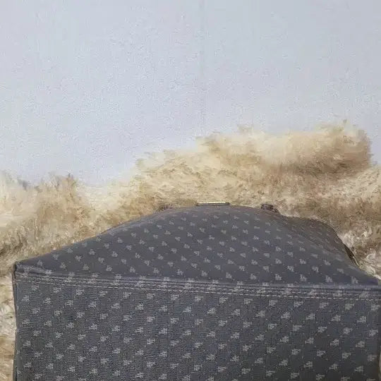 [BUNJANG] Vintage Logo Pattern Tote Bag - Brown / 빈티지 로고 패턴 토트백 브라운