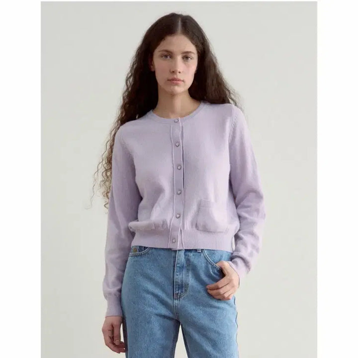 [SOLD OUT] sienne 시엔느 헵번 울 가디건 라벤더 새상품
