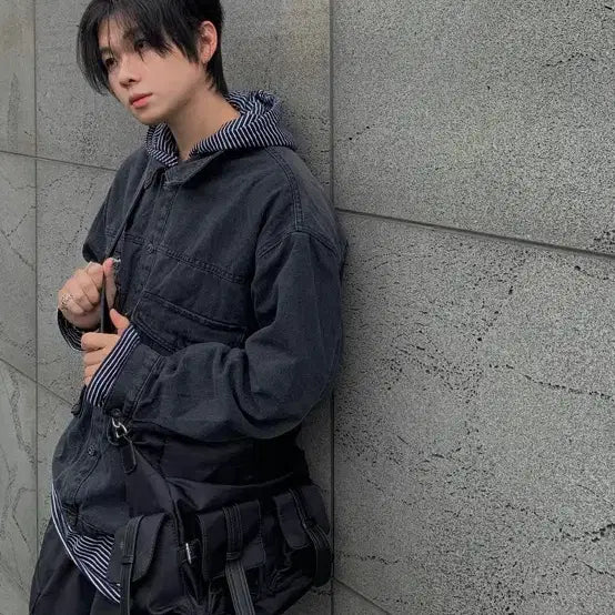 [BUNJANG] Dissoment Vintage Work Denim Jacket / 디서먼트 빈티지 워크 데님재킷 흑청