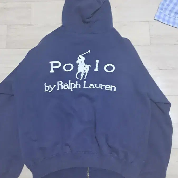 [BUNJANG] Polo Ralph Lauren Navy Hooded Zip-up Jacket / 폴로 랄프로렌 네이비 후드집업