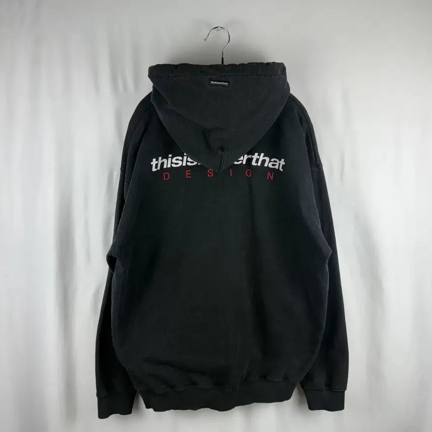[BUNJANG] thisisneverthat Back Logo Hoodie Black / L) 디스이즈네버댓 백로고 후드 티 블랙
