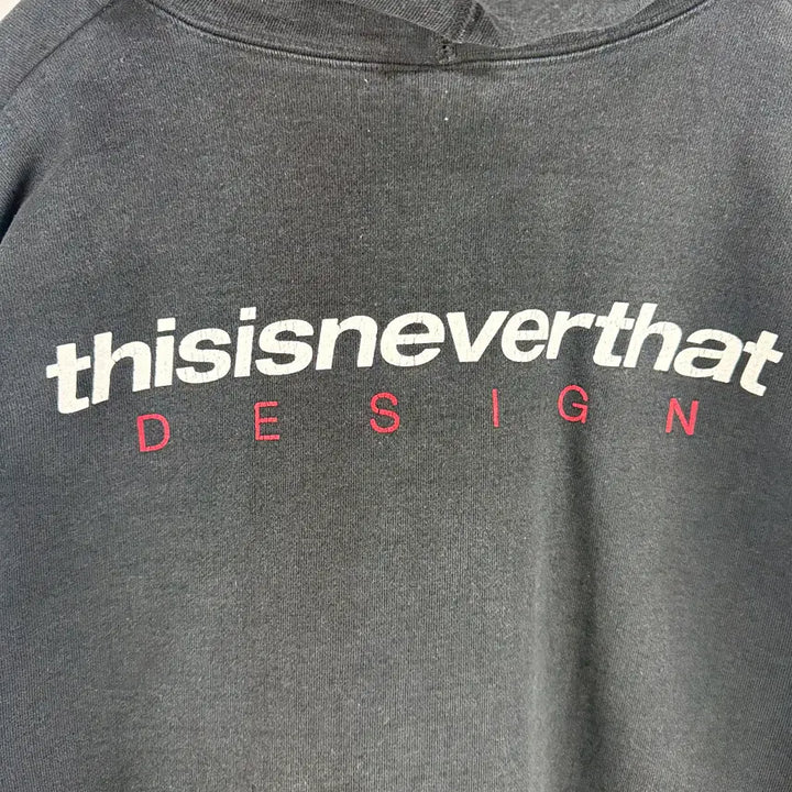 [BUNJANG] thisisneverthat Back Logo Hoodie Black / L) 디스이즈네버댓 백로고 후드 티 블랙