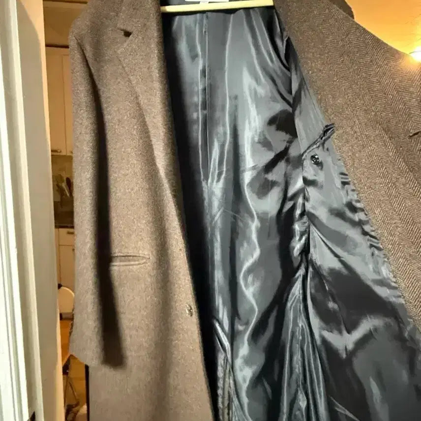 [BUNJANG] Toni Wek Herringbone Single Breasted Coat XL / 토니웩 헤링본 싱글 브레스티드 코트 52 XL