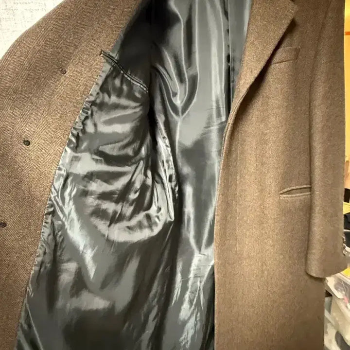 [BUNJANG] Toni Wek Herringbone Single Breasted Coat XL / 토니웩 헤링본 싱글 브레스티드 코트 52 XL