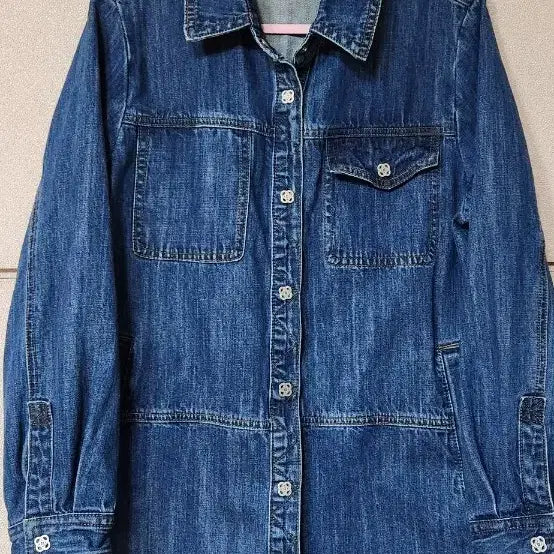 [BUNJANG] Olivia Hassler Denim Jacket Shirt / 올리비아하슬러 데님 자켓형 셔츠