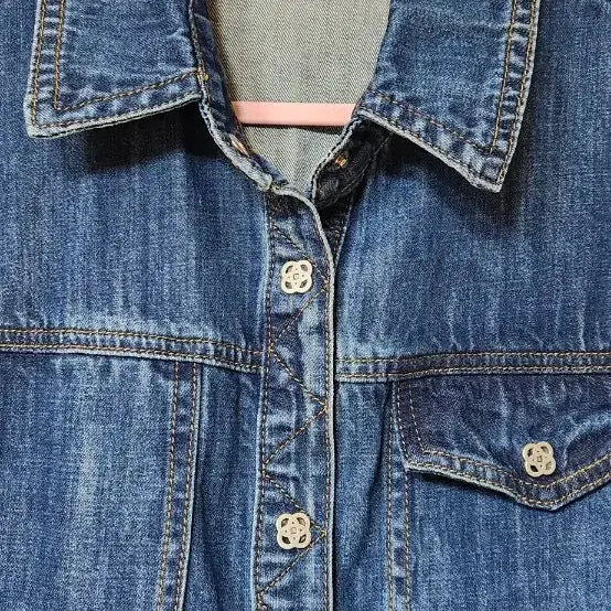 [BUNJANG] Olivia Hassler Denim Jacket Shirt / 올리비아하슬러 데님 자켓형 셔츠