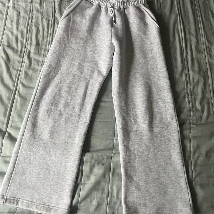 [BUNJANG] Basic Fleece Lined Wide Training Pants / 기모 트레이닝 와이드 팬츠