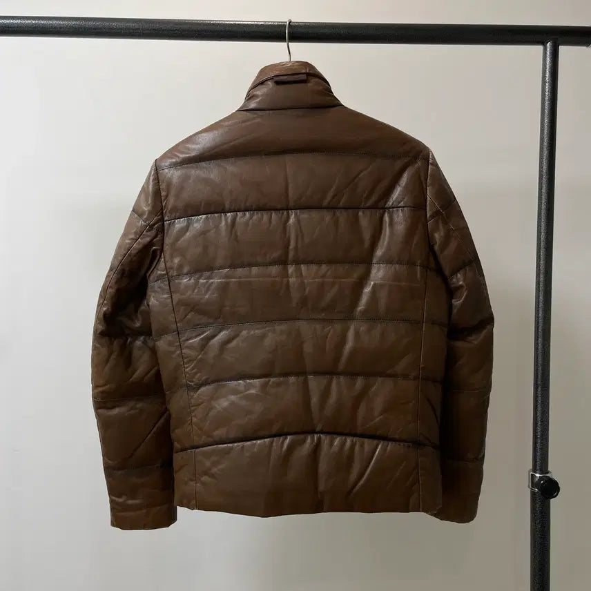 [BUNJANG] Armani Jeans Brown Two-Way Lambskin Padded Jacket / (M) Armani Jeans 아르마니 진스 브라운 투웨이 양가죽 패딩