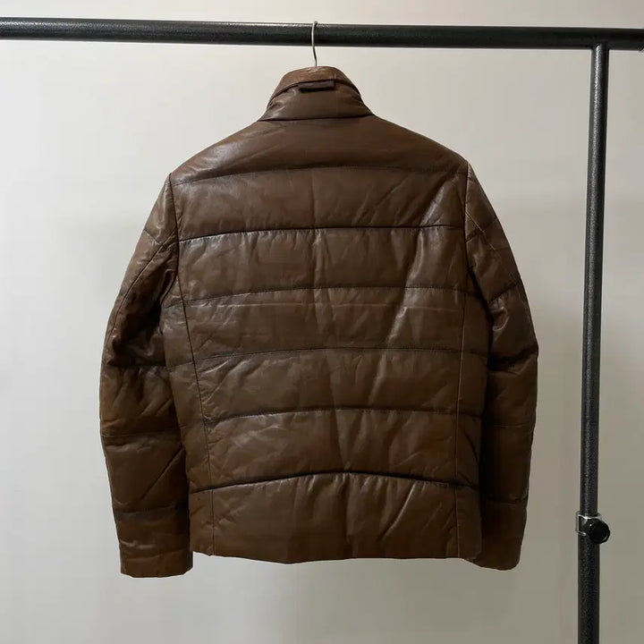 [BUNJANG] Armani Jeans Brown Two-Way Lambskin Padded Jacket / (M) Armani Jeans 아르마니 진스 브라운 투웨이 양가죽 패딩