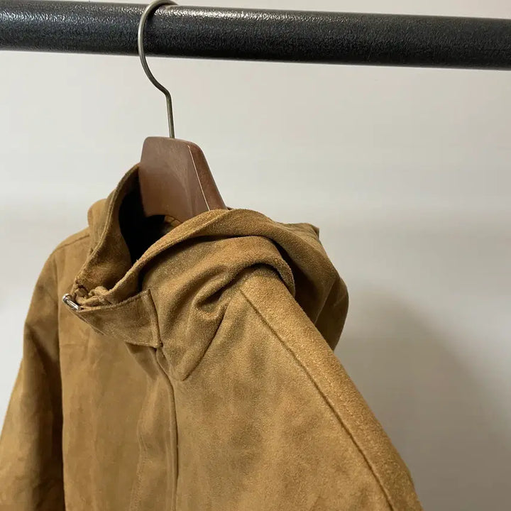 [BUNJANG] Gianni Barbato Italy Suede Hooded Jacket / (10) Gianni Barbato italy 스웨이드 후드 자켓