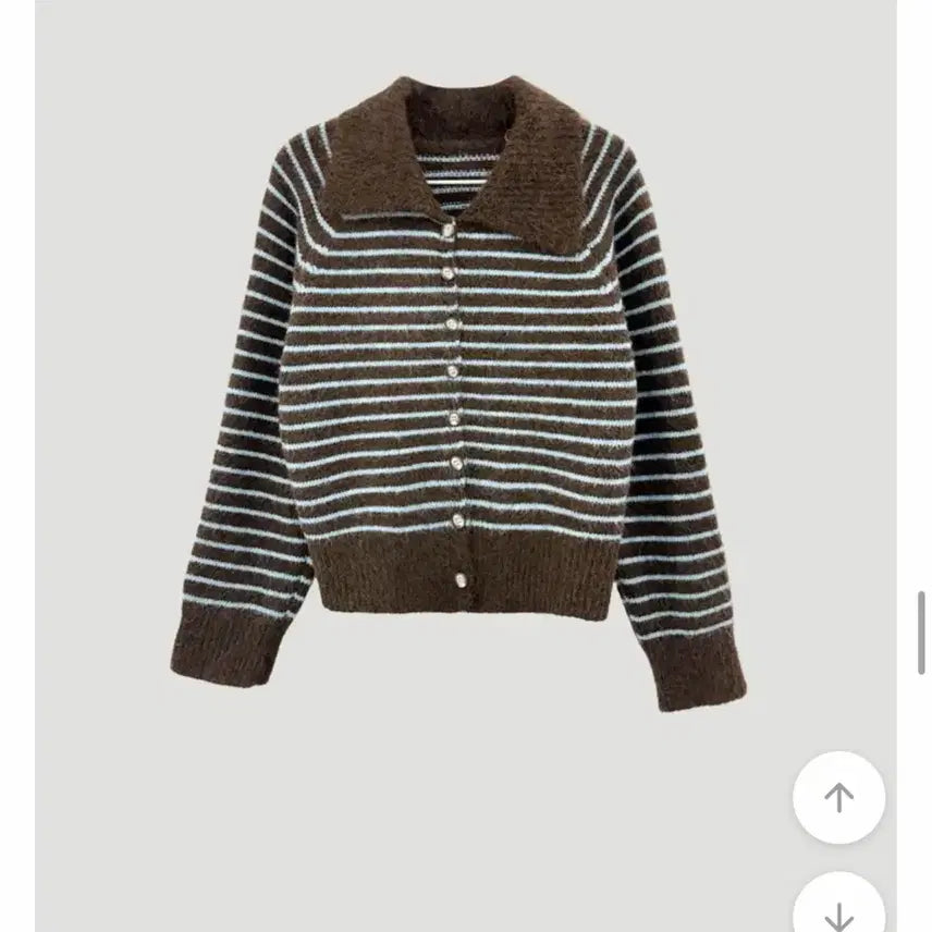 [BUNJANG] Near Weare Cento Striped Collar Cardigan / 니어웨어 센토 스트라이프 카라 가디건 에이블리