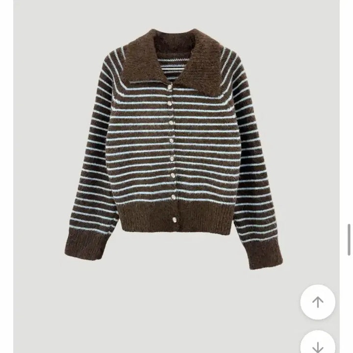 [BUNJANG] Near Weare Cento Striped Collar Cardigan / 니어웨어 센토 스트라이프 카라 가디건 에이블리