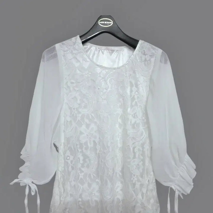 [BUNJANG] White Lace Chiffon Dress / 55 여성 원피스 레이스 쉬폰 원피스 화이트 흰색 원피스