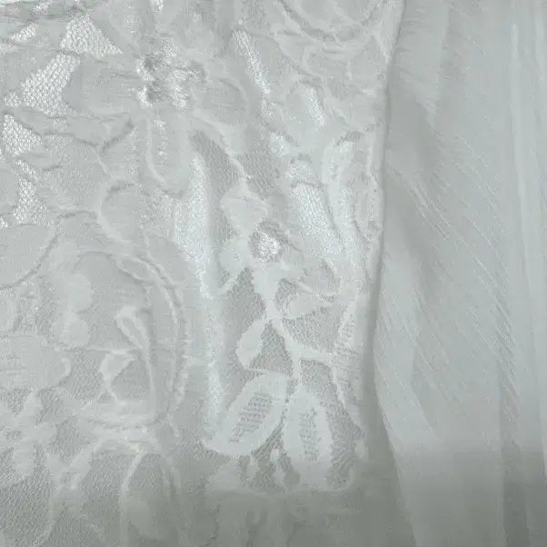 [BUNJANG] White Lace Chiffon Dress / 55 여성 원피스 레이스 쉬폰 원피스 화이트 흰색 원피스