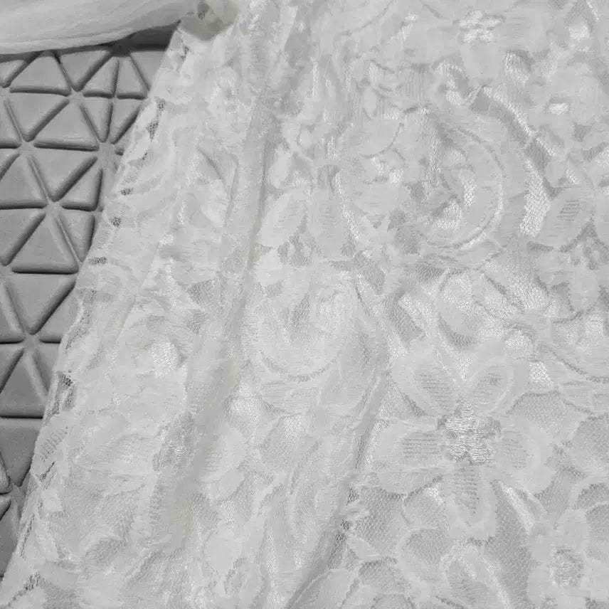 [BUNJANG] White Lace Chiffon Dress / 55 여성 원피스 레이스 쉬폰 원피스 화이트 흰색 원피스